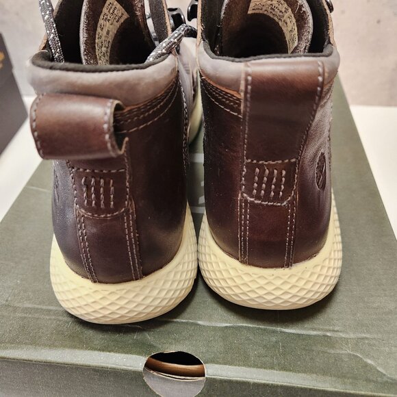 Timberland FlyRoam Boot Sneakers Mens 8.5 Brown Leather Chukka Lace-up Pre-owned - Picture 5 of 16